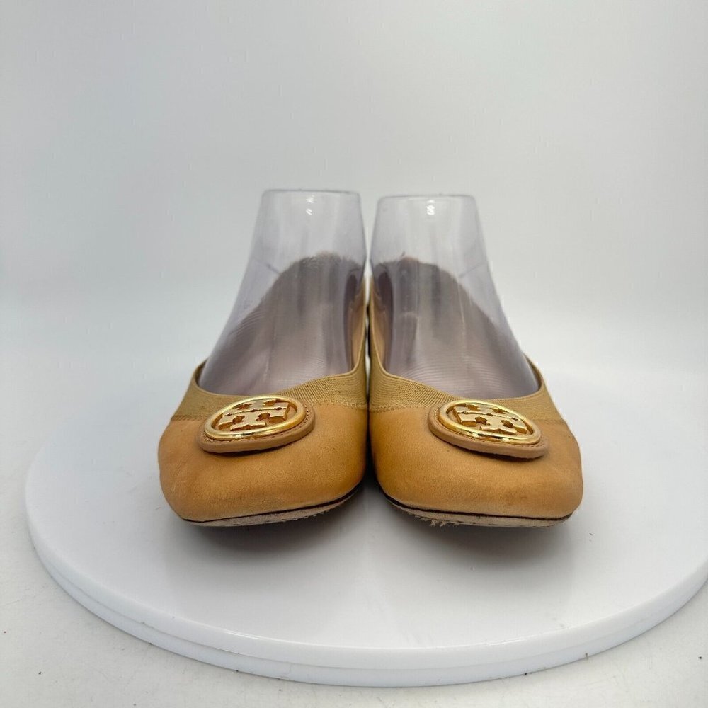 Tory Burch Caroline Women Size 5M Mustard Patent Leather Ballet Flat Shoes - Picture 2 of 14